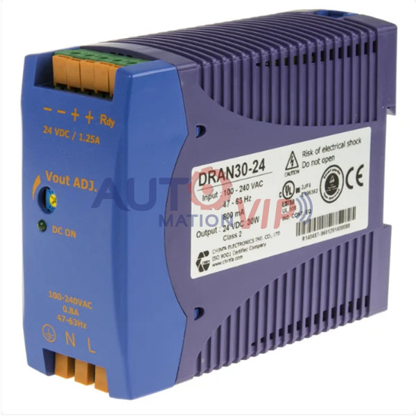 DRAN30-24, CHINFA Switch Mode DIN Rail Power Supply