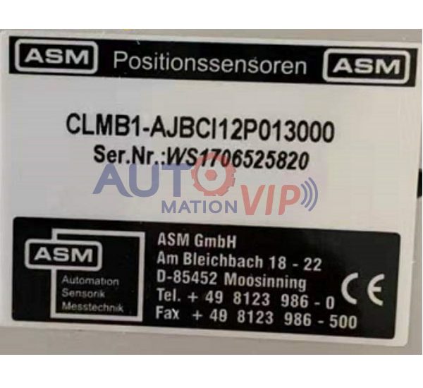 CLMB1-AJBCI12P013000, CLMZ31-CE1A1K2500, ASM Automatic Sensor