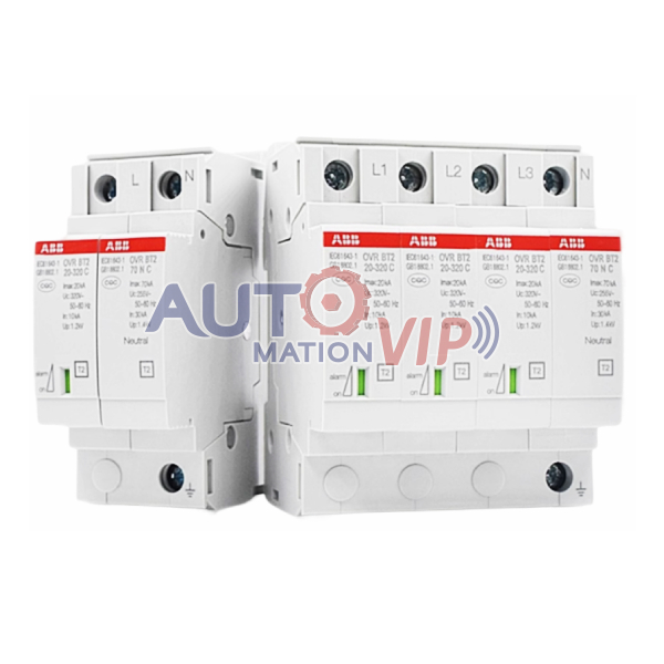 ABB Surge Protective Device, OVR T2-T3 1N 20-275 P QS, OVR T2-T3 3N 20-275 P QS, OVR T2-T3 3N 20-440 P QS, OVR T2 1N-40-275 P QS, OVR T2 3N-40-275 P QS, OVR T2 3N-40-350 P QS, OVR T2 3N-40-385 P QS, OVR T2 3N-40-440 P QS, OVR T2 4L-40-275 P QS, OVR T2 4L-40-440 P QS, OVR SC N3 40-385 P QS