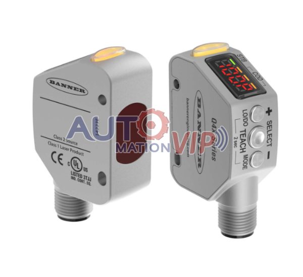 BANNER Laser Distance Sensor, Banner Engineering Photoelectric Sensors, Q4XFNCOD310-Q8