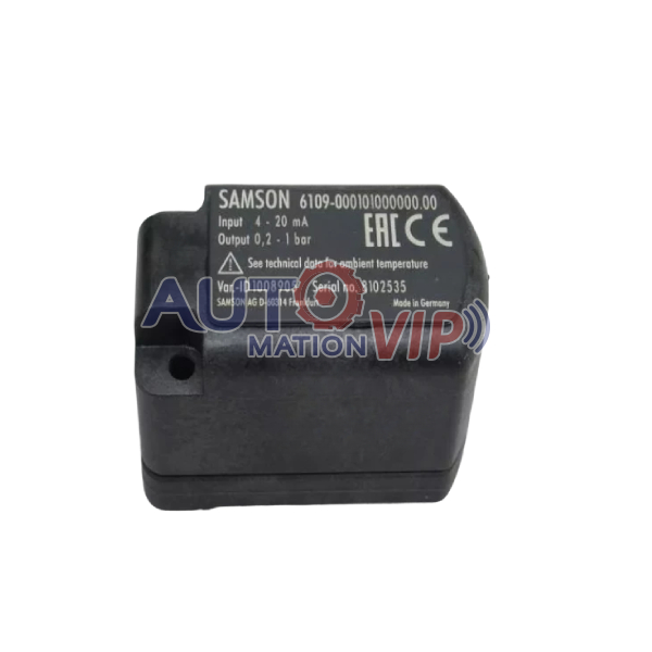 SAMSON i/p Electropneumatic Converter, SAMSON Converter, SAMSON 6109, SAMSON 6109-140201030000.00, SAMSON 6109-040201030000, SAMSON 6109-100101000000, SAMSON 6109-000101000000.00