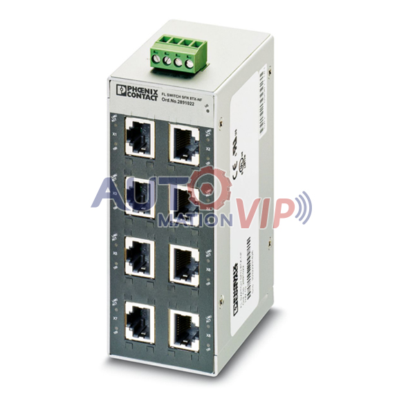 PHOENIX CONTACT Industrial Ethernet Switch, FL SWITCH SFN 8TX, 2891929