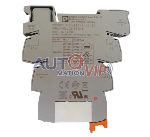 PHOENIX CONTACT Relay Base, PLC-RSC- 24DC/21, 2966016