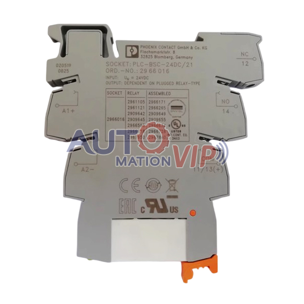 PHOENIX CONTACT Relay Base, PLC-RSC- 24DC/21, 2966016