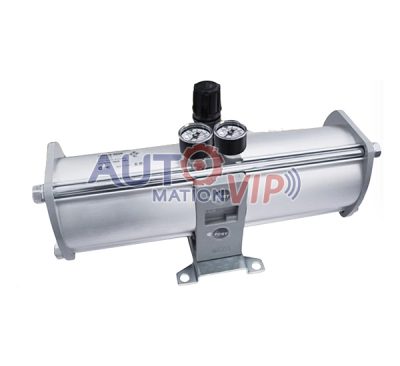 SMC Booster Valve with Pressure Gauge and Muffler, VBA40A-04GN, VBA10A-02GN, VBA20A-03GN, VBA43A-04GN