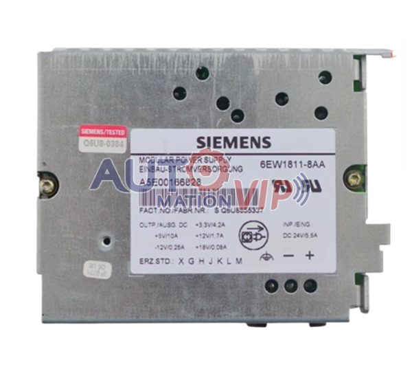 Siemens Modular Power Supply, A5E00166828, 6EW1811-8AA