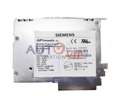 Siemens Modular Power Supply, A5E02625805-H2, cV5_DC, A5E30947477-H3