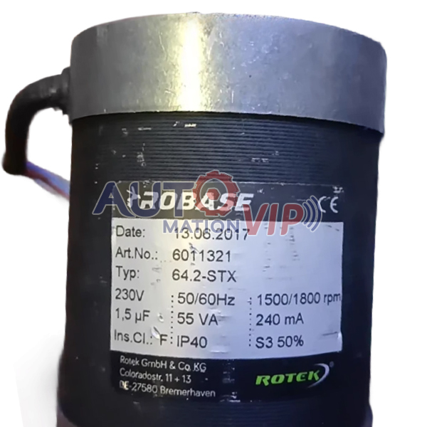 ROBASE ROTEK Motor, 64.2-STX, 6011321, 36.2-W250-F-X, 34.2-G500 F-X, 36.2-G13.3.F-TX